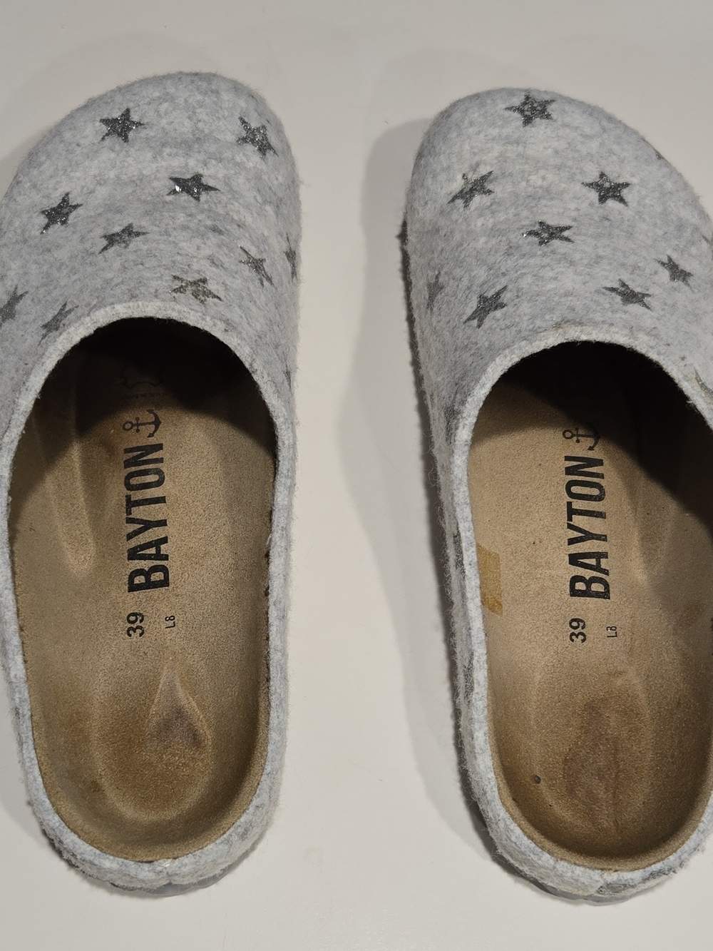 Anthropologie Bayton Chatel Star Patterned Wool Clogs Size 38 EU 8 US